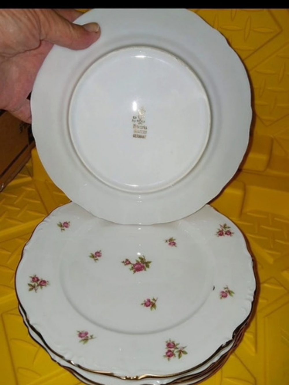 Rosenthal Floral Gold Trim Dinnerware Desert Plate Set